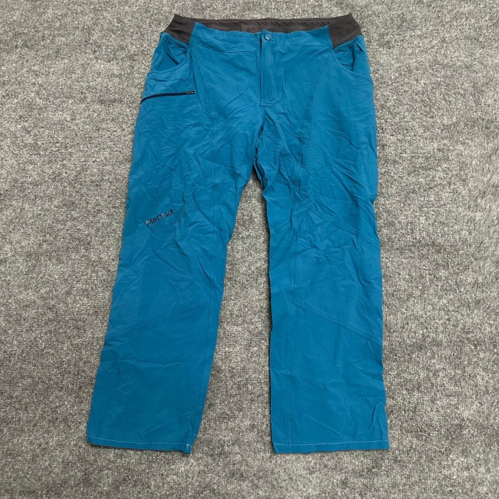 Marmot Pants Womens Size 12 Blue Hiking Outdoor Lightweight Straight Leg Trail